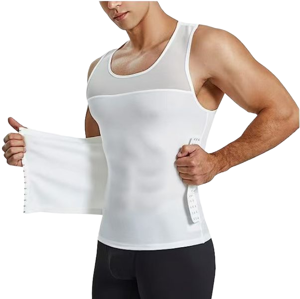 Men's Buttoned Mesh Breathable Body Shaper