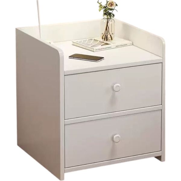 Two Drawer Wooden Bedside Table Bedroom Night Stand