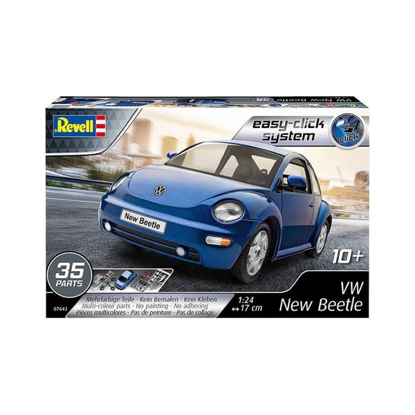 Revell-1/24-VW New Beetle-Easy Click Plastic Model Kit
