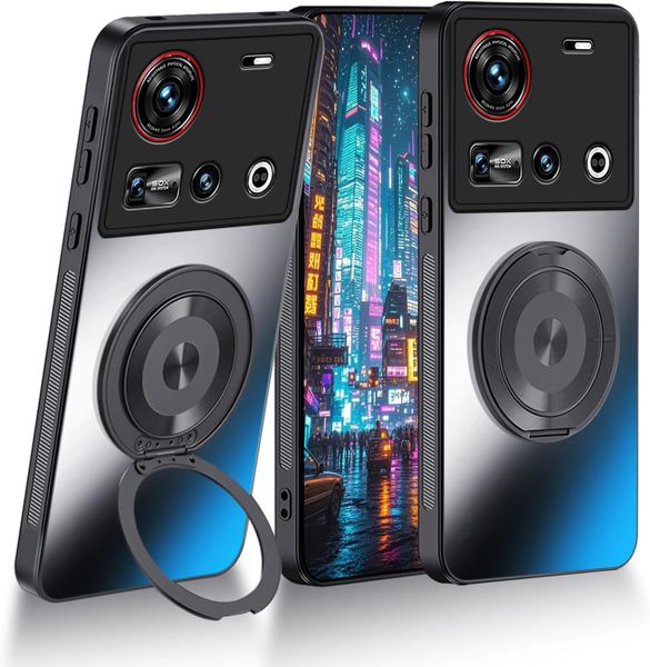 Magnetic Stand Hard PC Matte Phone Case Compatible With ZTE Nubia Z70 Ultra