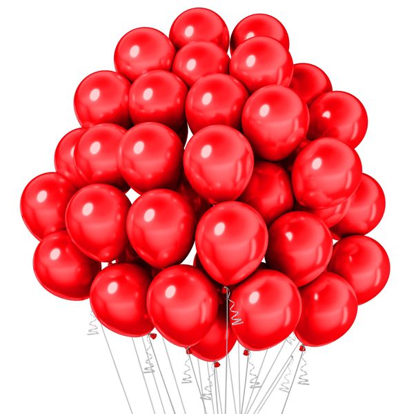 12"Party Red Balloons - Pack of 100 Piece