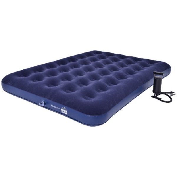 Campmaster Flocked Double Airbed And Pump Combo