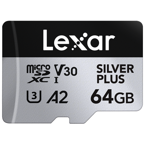 Lexar SD Micro SILVER PLUS UHS-I 64GB + SD Adapter