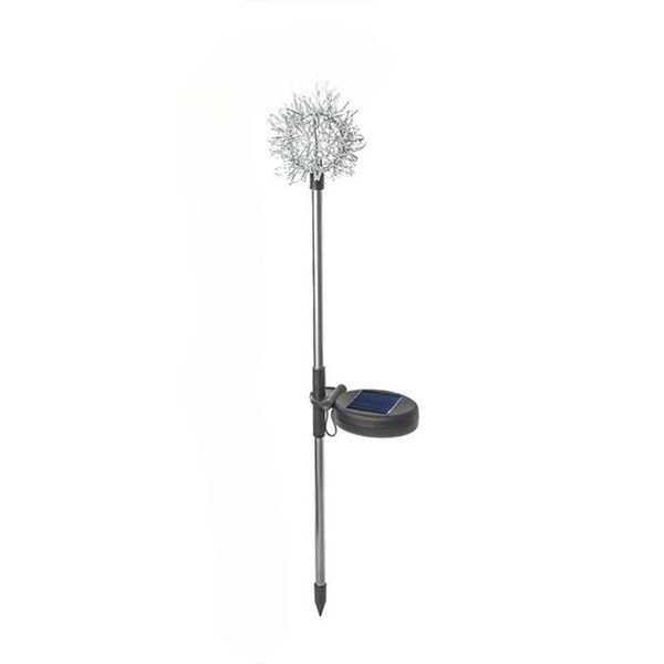 Solar Powered Aluminum Dandelion Light Warm White 2 Pieces