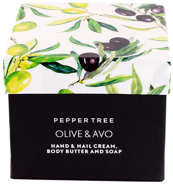 Pepper Tree Olive &amp; Avo Body Butter / Hand Cream &amp; Soap Bar Gift Set