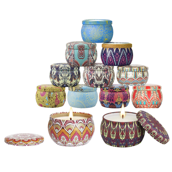 Designer Assorted Scented Candles - 12 Pack