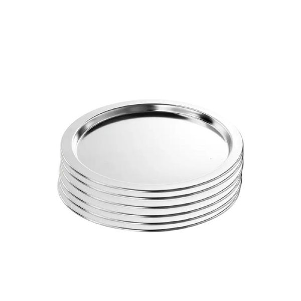 6-Piece Stainless Steel Side Plate Set - 20.4cm.