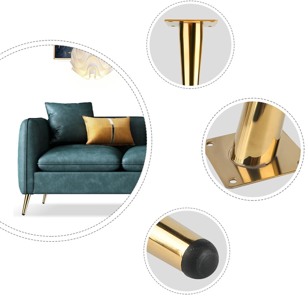 slim fit dress slacks Sovereign Gold Furniture Legs 20cm Tall — Gorgeous Creatures main image 1