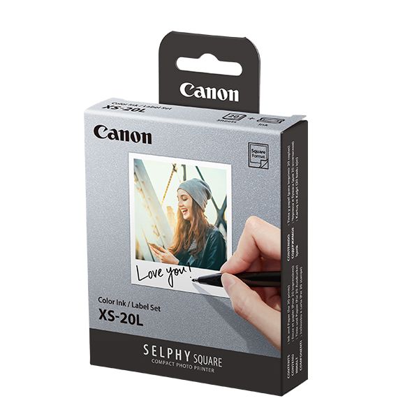 Canon XS-20L Colour Ink &amp; Label Set for Selphy Square QX10
