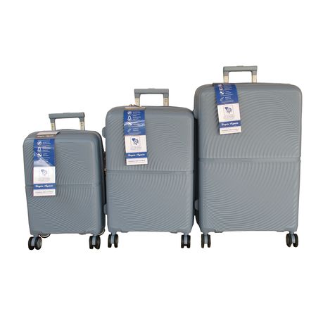 Durable Silver PP Material Luggage Set with Spinner Wheels&TSA Lock,3 Sizes Image