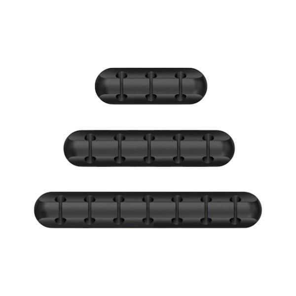 3-Pack Silicone Cable Clips - Multi-Slot Cord Organizer for Desk &amp; Home