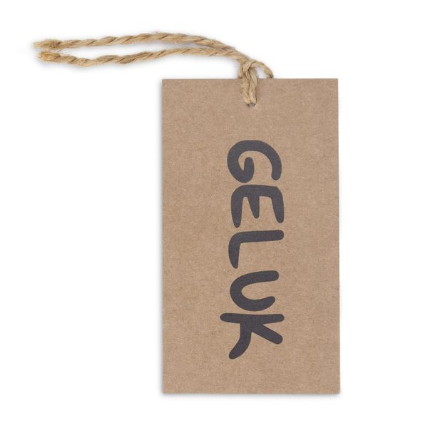 Gift Tags - Geluk - Kraft Paper - Brown Note Cards - Pack of 10