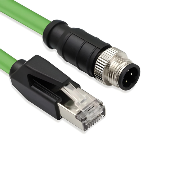 XY-0985-S4742-104/2M: 2m Profinet M12 D-Coded to RJ45 Cordset