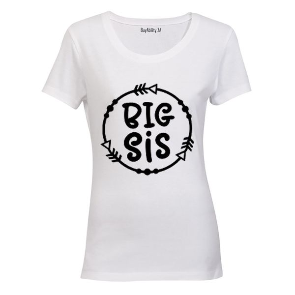 Big sis - Circular Design - Ladies - T-Shirt - White