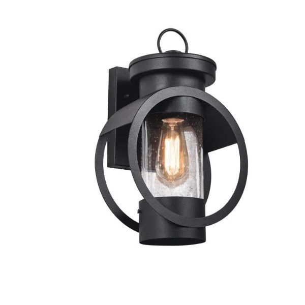 Bryson Round Exterior Lantern - Black