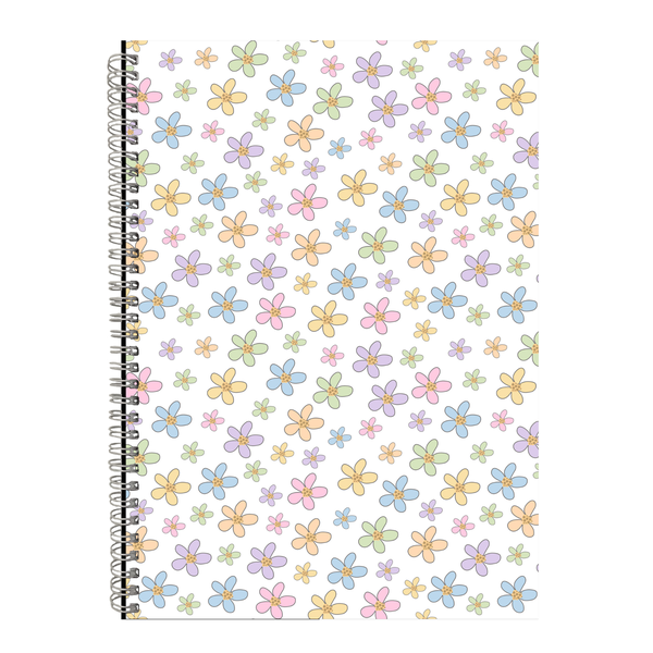 Pastel Flower Pattern Gift Idea Writing Book Notepad Notebook A5 505
