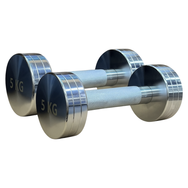 5kg Dumbbells - Electroplated, Home Gym Use - 2 Piece Set