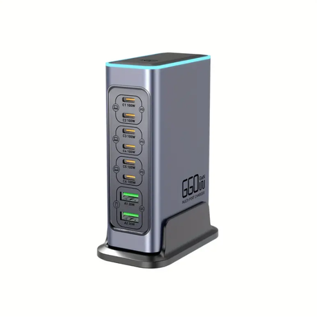 GaN 660W Desktop 8-Port USB Type-C PD 3.0 Charger Fast Charge Power Station Image