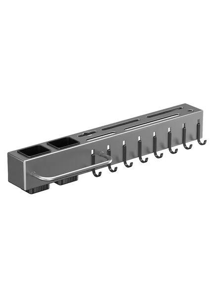Grey- Black Multifunctional Wall mounted Kitchen Rack