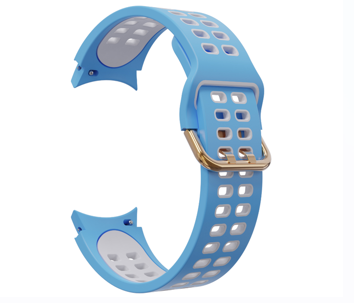 Silicone Strap for Samsung Galaxy Watch 4/5 Dual Color - Rose Gold Buckle
