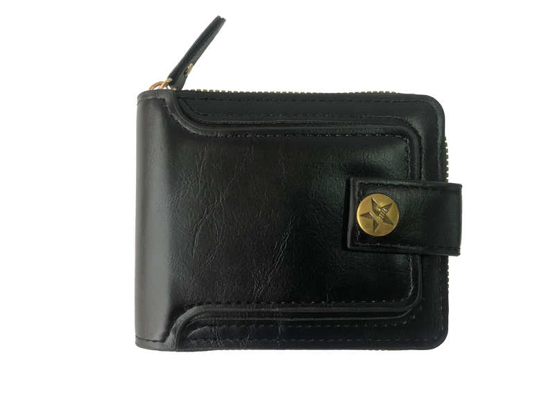 Men's Multi-Functional Zip Wallet: Holds Cards, Coins &amp; Cash