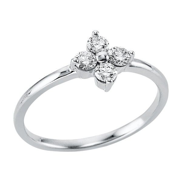 S925 Sterling Four Leaf Clover Ring - Silver