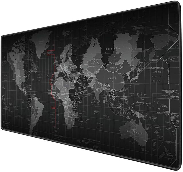 World Map Mouse Pad - Extended Mousepad - Gaming Mouse Pad, Desk Pad