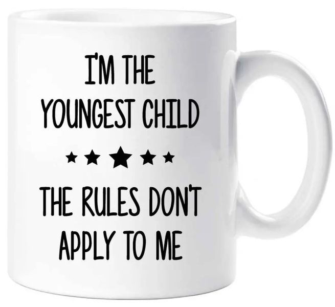 I'm The Youngest Child The Rules Don't Apply Birthday Christmas Gift Mug