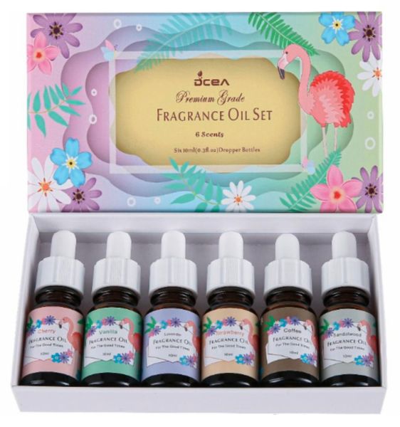 6 Bottles Set 10ml Essential Oil Fragrance Oil Air Humidifier