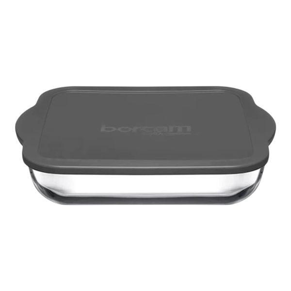Casserole Dish 3200ml Square With Grey Lid (28x28cm) - Borcam