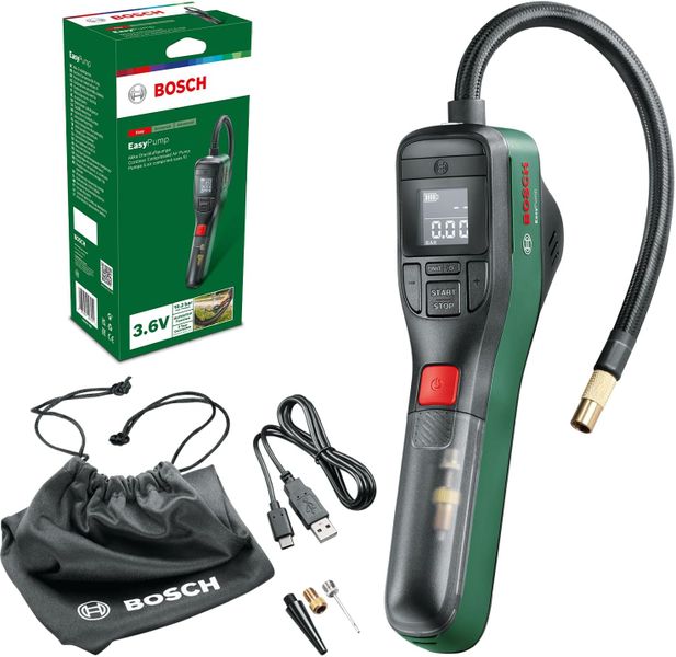 Bosch Professional Cordless Car Tyre Inflator Easy Air Pump