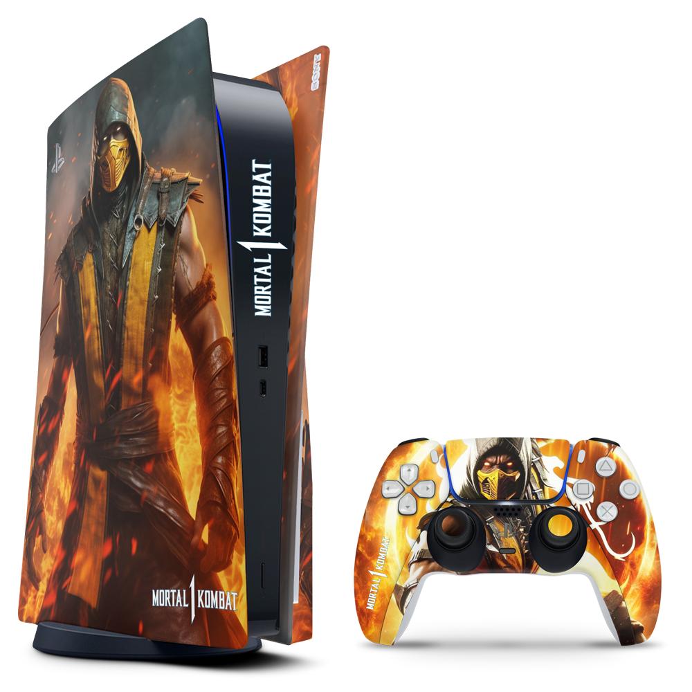 Skinnit decal sticker skin for ps5 digital no disk mortal kombat 1