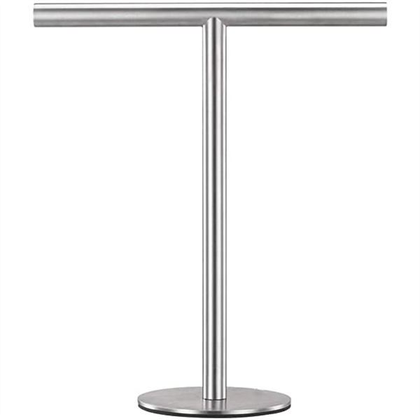 Brushed Finish Standing Towel Rack, Heavy Duty Base, Stainless Steel
