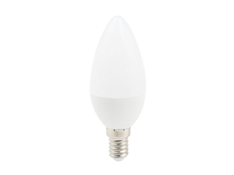 5W LED Candle Opal Warm White E14 Bulb (10 Pack)