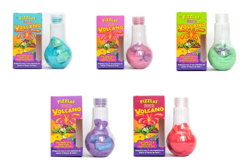 5 Pack Of FiZZLeS Volcano Bath Bomb Foam Potions - 5-Colours