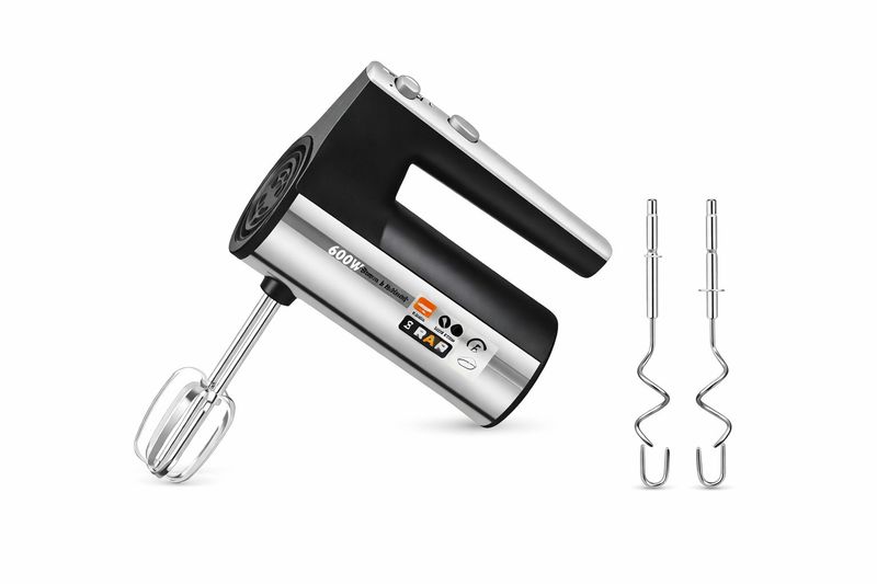 RAF 600W Electric Hand Mixer with Beaters &amp; Dough Hooks