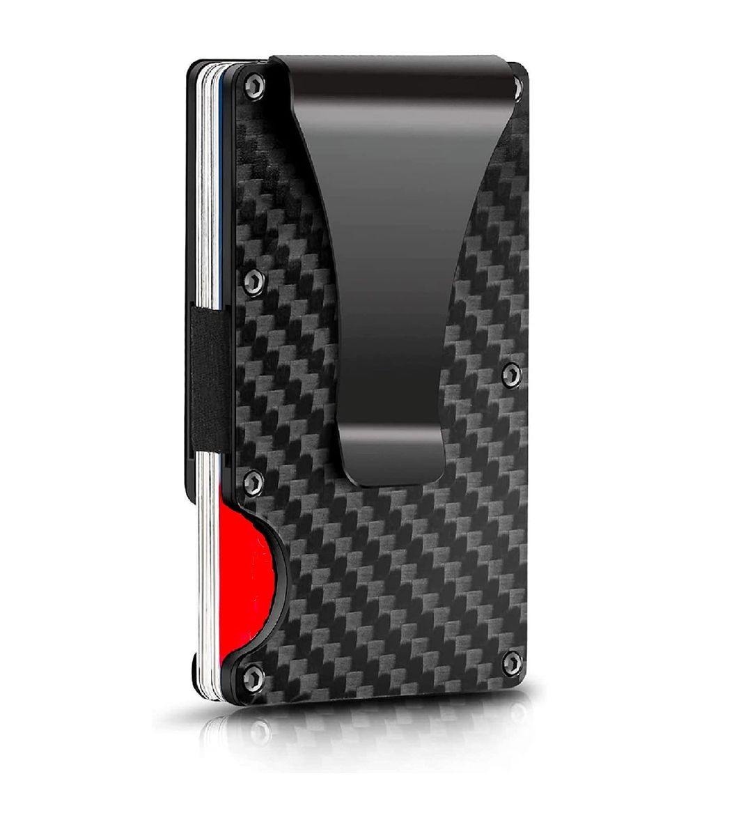 Minimalist Carbon Fiber Wallet - Card Holder And Money Clip Wallet-RFID Block