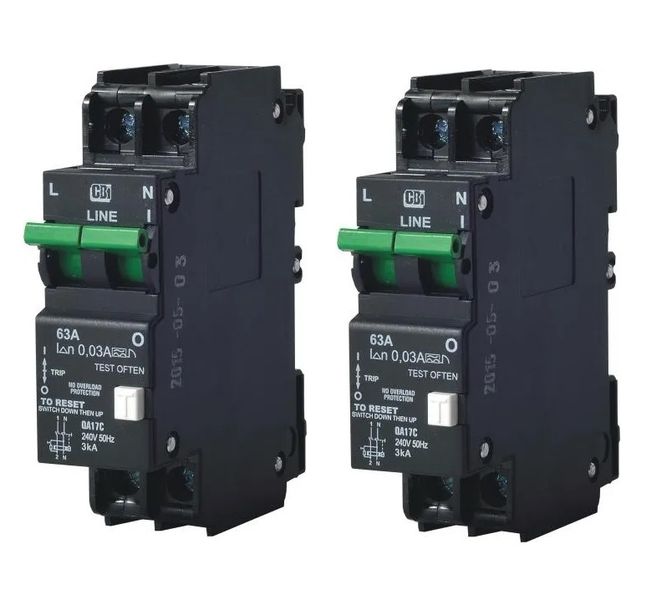 CBi Earth Leakage 63A No Overload - 2 Pack