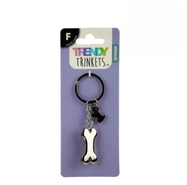 Durable 9cm Silver Dog Bone Keychain for Pet Lovers