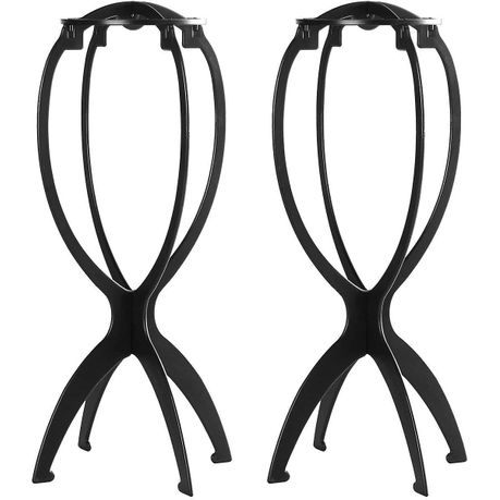 Wig Stand  Cardani Black Portable Wig Holder