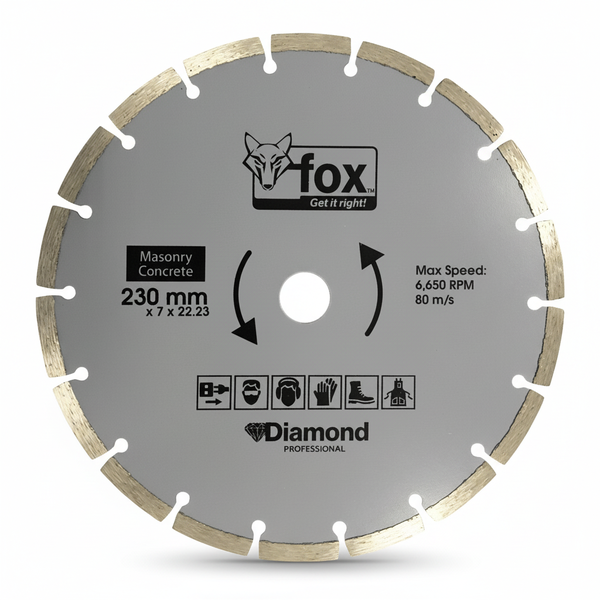 Fox - Diamond Cutting Disc for Concrete - Segmented - 230mm