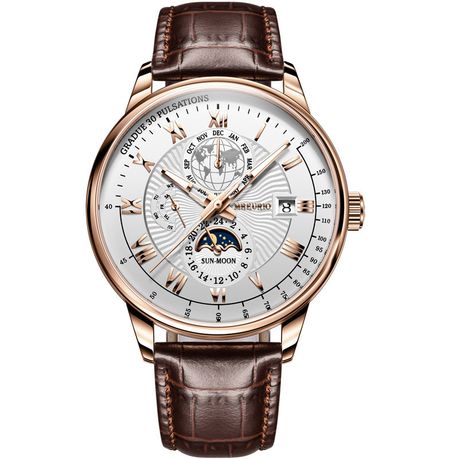 Men's Watch with Calendar, Water Resistant and Luminous Rose Gold Image
