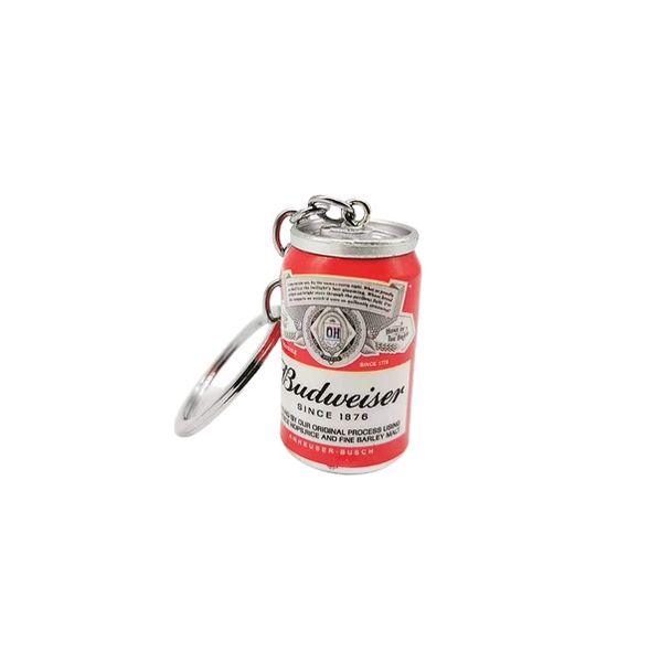 Budweiser Lookalike 3D Realistic Beer Can Keyring Keychain
