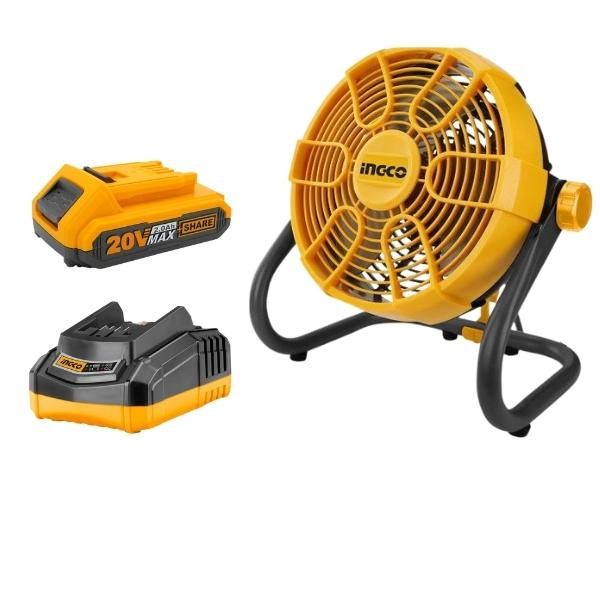INGCO - Cordless Fan With Battery (4.0Ah) and Charger