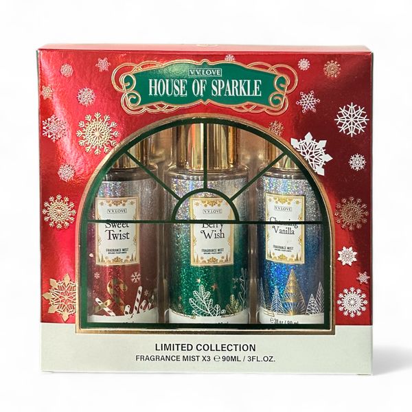V.V.LOVE House of Sparkle Body Fragrance Mist Collection of 3
