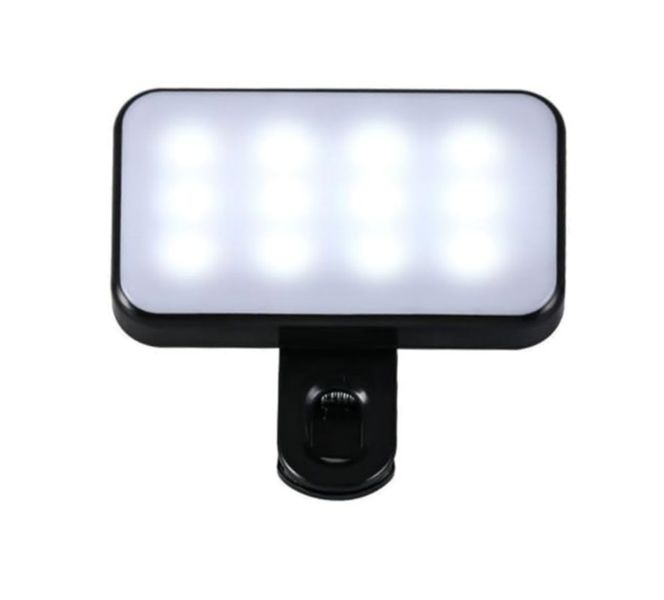 Clip-on phone Selfie Light With Soft Diffuser, Mini Portable, 3 Color Modes