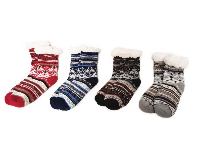 4 x Cameo Polar Heat Acrylic Thermal Winter Socks Anti-Skid - 4 Pair Pack