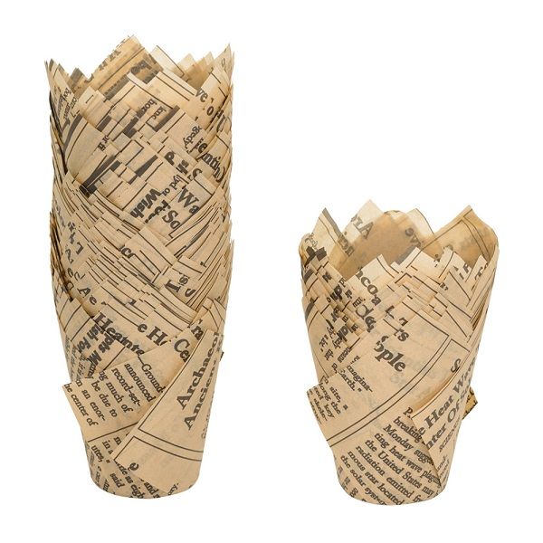 Newspaper Tulip Muffin Cup - 175mm x 175mm