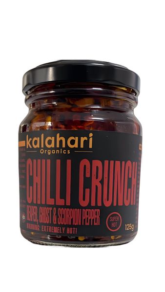 Kalahari Organics's Ghost-Scorpion-Reaper Chilli Crunch Oil - 125g