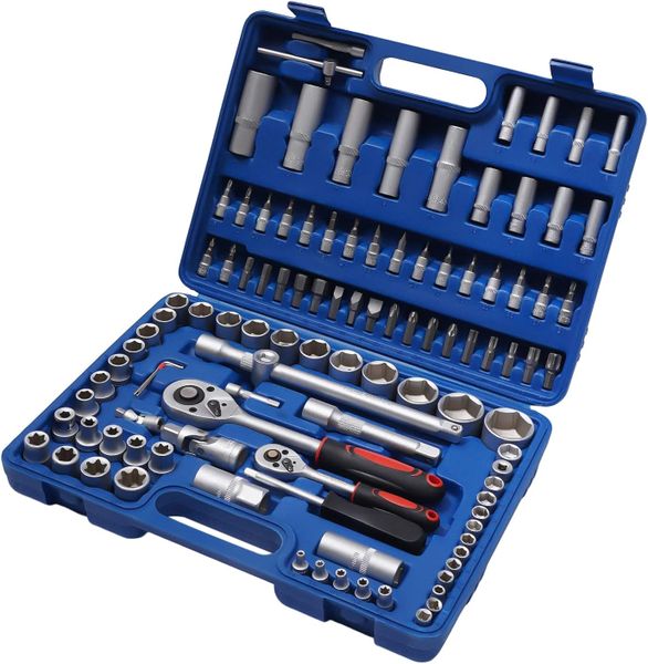 108-Piece Auto Repair Tool Set Socket Wrench Ratchet Wrench Combination